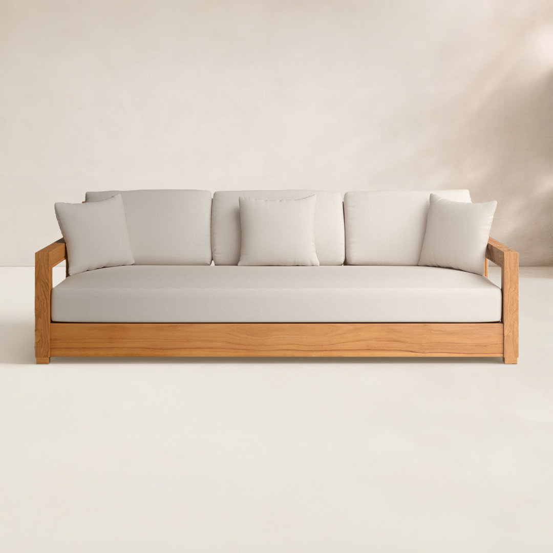 Melrose 76.55'' Teak Outdoor Sofa